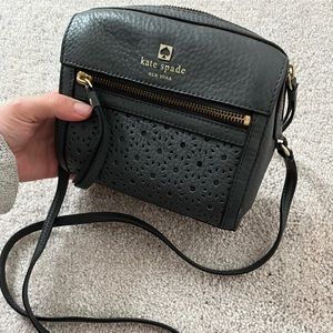 Kate Spade Laser Cut Purse in blue/grey